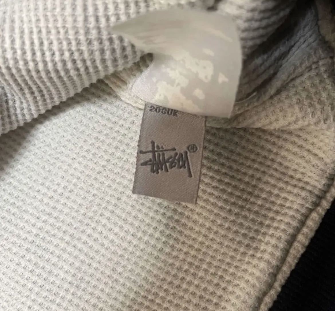 stussy ステューシー 長袖 パーカー スウェット プルオーバー デカロゴ ビッグロゴ アーチロゴ ワッペン L ネイビー フーディ 送料無料