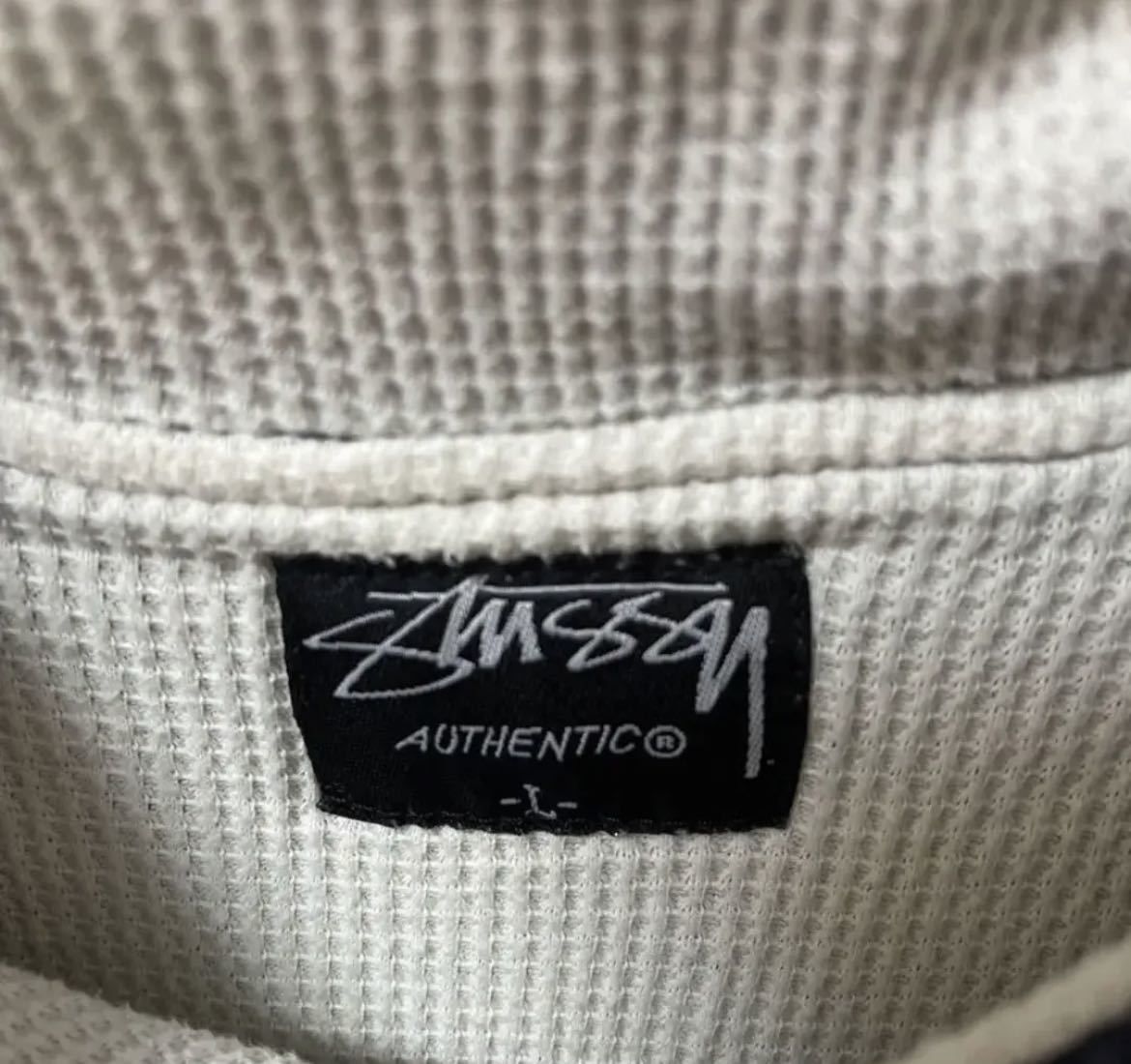 stussy Stussy длинный рукав Parker тренировочный тянуть over te Caro go большой Logo арка Logo нашивка L темно-синий f-ti бесплатная доставка 