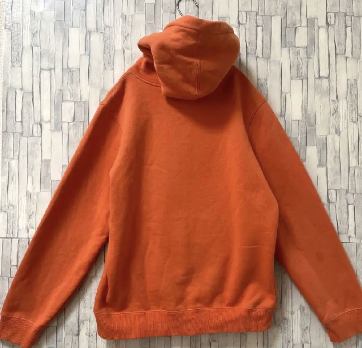stussy Stussy long sleeve Parker sweat pull over te Caro go size S orange f-ti reverse side nappy free shipping 