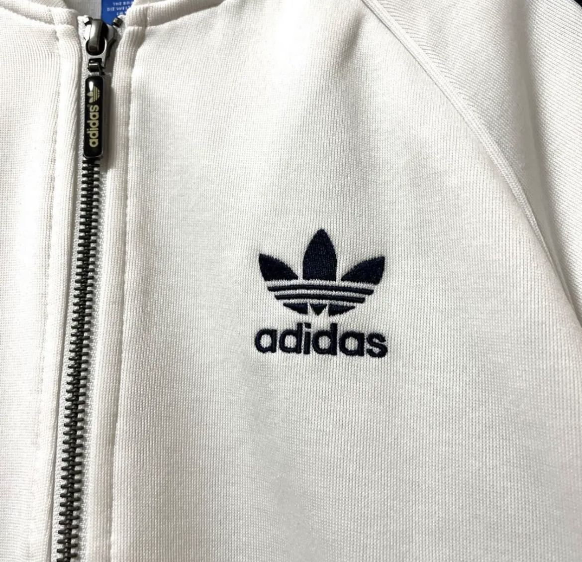 adidas Adidas джерси сверху спортивная куртка S ATP модель белый to зеркальный . il длинный рукав 3 линия 3 полоса вышивка Logo бесплатная доставка 