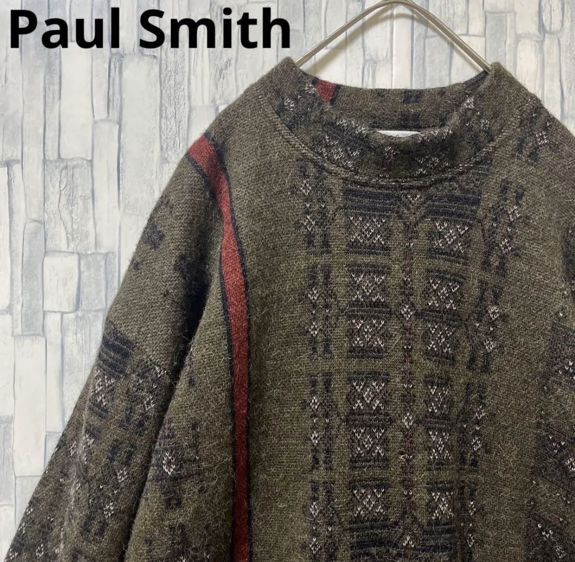 最新 ポールスミス LONDON Smith Paul ロンドン アルパカ混 ウール