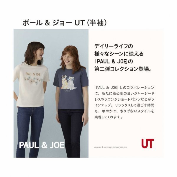 * complete sale * rare * new goods * paul (pole) & Joe graphic T-shirt cut and sewn glasses glasses cat UNIQLO M L XL pink . cat glasses cat short sleeves paul&joe