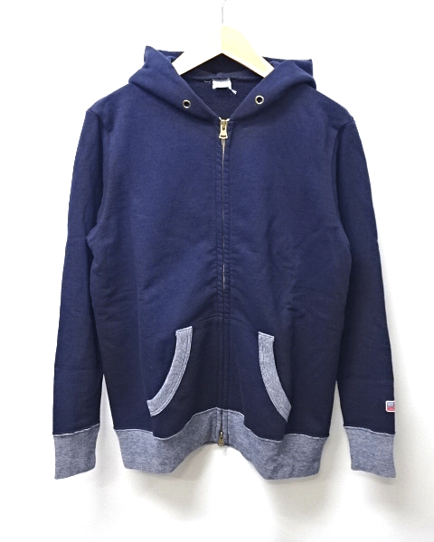 M ￥15,552 【JACKSON MATISSE FULL ZIP UP HOOD NO. JM14AW024 NAVY ジャクソンマティス フルジップフード スウェットパーカー】_画像2