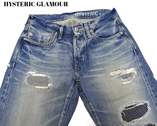 30inch 新品【HYSTERIC GLAMOUR SP加工WRデニムパンツ ヒステリックグラマー SP加工WRデニムパンツ 0253AP02 HERO】_画像3