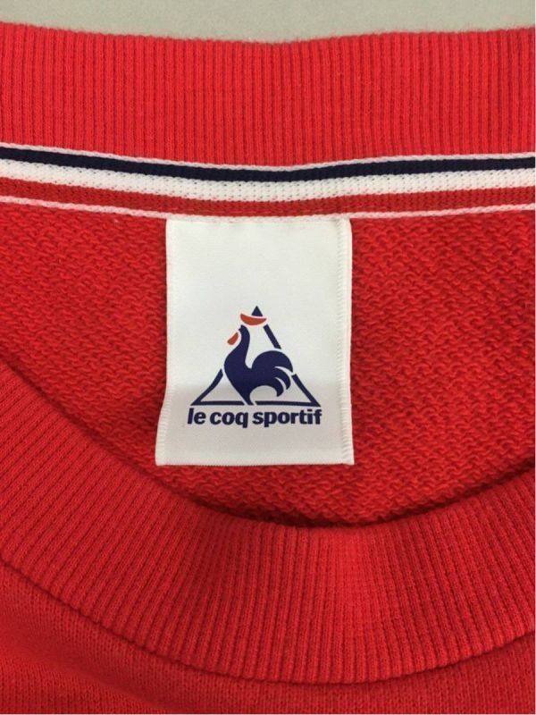 ！▼ 【美品】 ルコック 長袖 スウェット プリントシャツ 薄手 トレーナー メンズ Sサイズ le coq sportif &_画像4