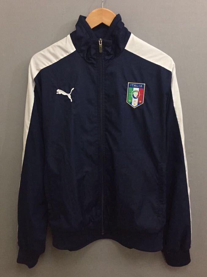 プーマ PUMA サッカー イタリア代表 ウィンドジャケット ウェア 長袖 トップス ネイビー メンズ Lサイズ !●&の画像2
