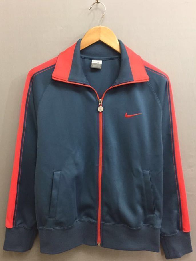  Nike NIKE [ as good as new goods ] jersey long sleeve truck top blue gray lady's L size!^&