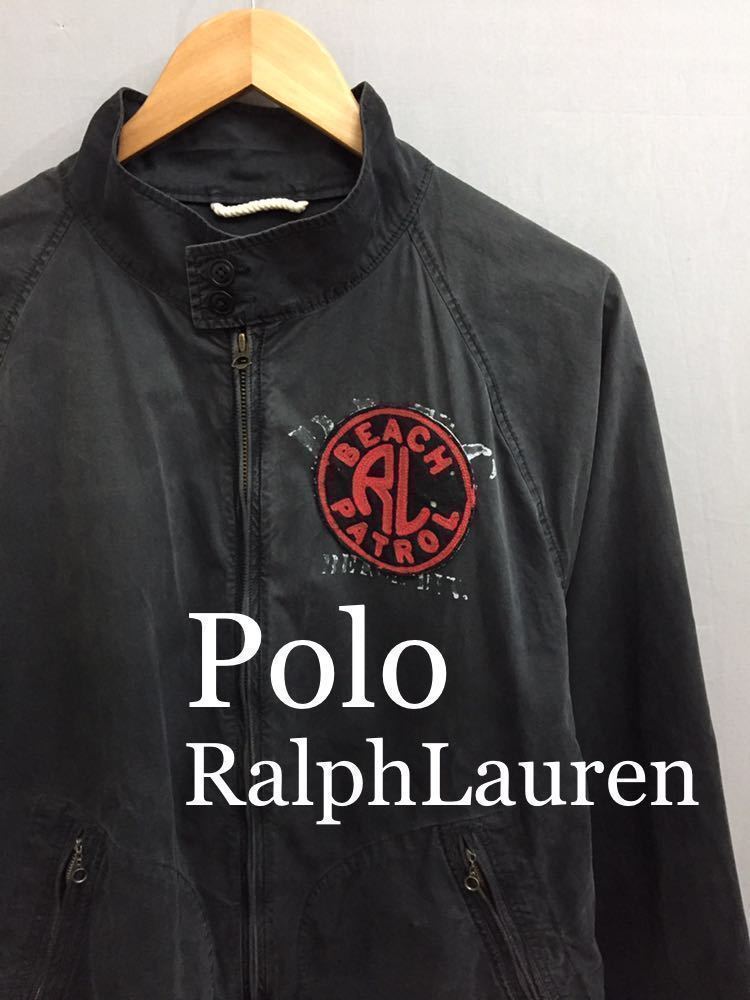 ポロラルフローレン Polo byRalphLauren ブルゾン ジャケット 長袖 ジップ ブラック メンズ Lサイズ !&