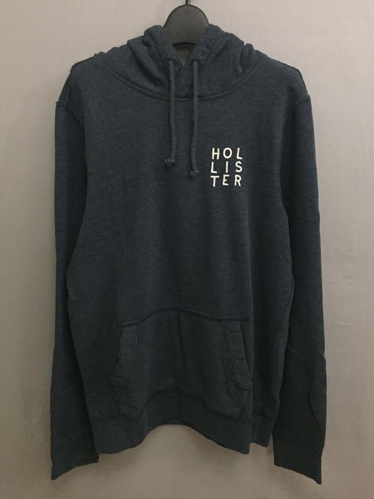 ホリスター HOLLISTER 【美品】 【おすすめ】 トレーナー パーカー フード 長袖 ネイビー メンズ Sサイズ !●&