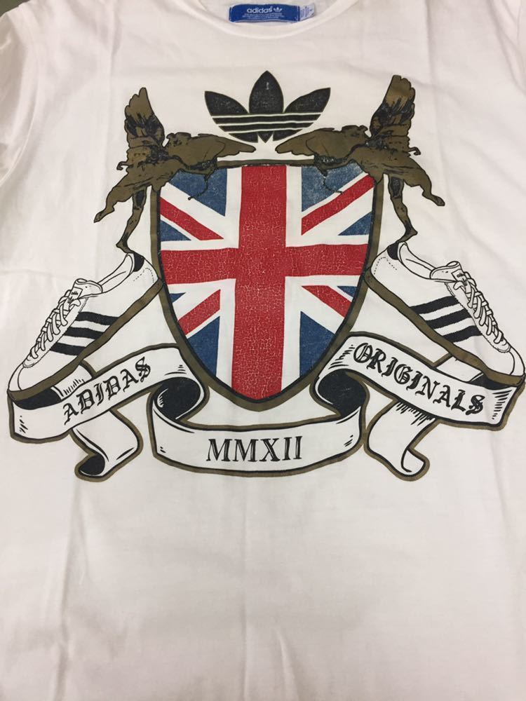  Adidas Originals adidasoriginals Union Jack футболка Bick Logo белый мужской O размер ~V&