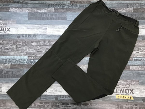 〈送料280円〉KAISIKE メンズ ベルト付き ポリエステル ストレッチ パンツ 大きいサイズ XL カーキ黒_画像3