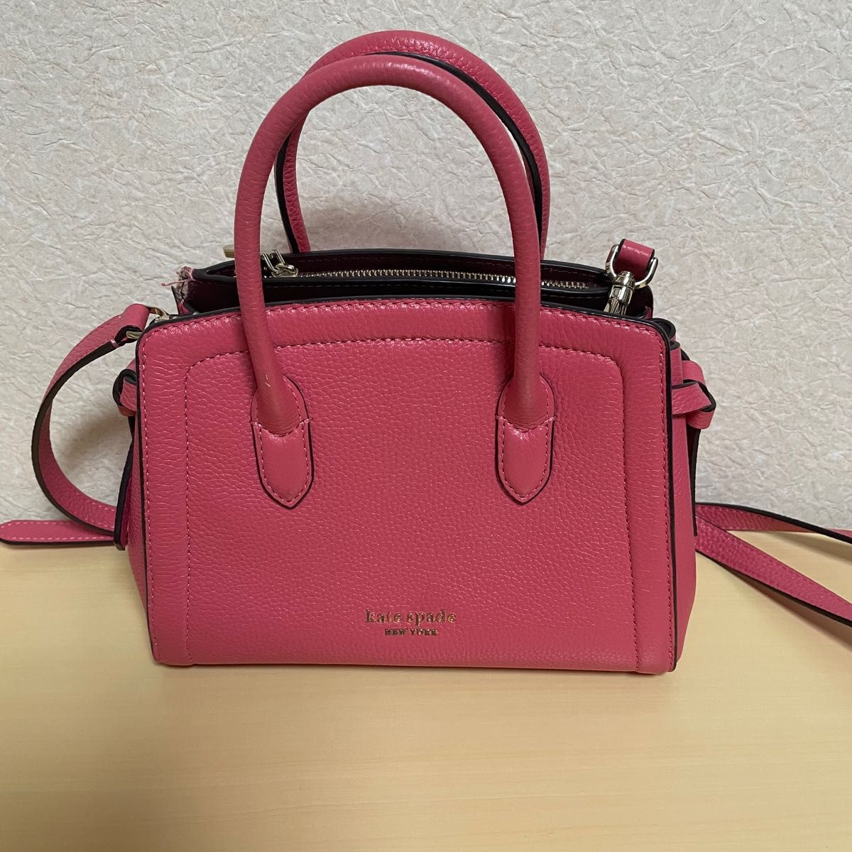 難あり　ケイトスペード　ノットミニサッチェル　ピンク　ショルダーバッグ　ミニバッグ　2wayバッグ　Kate spade