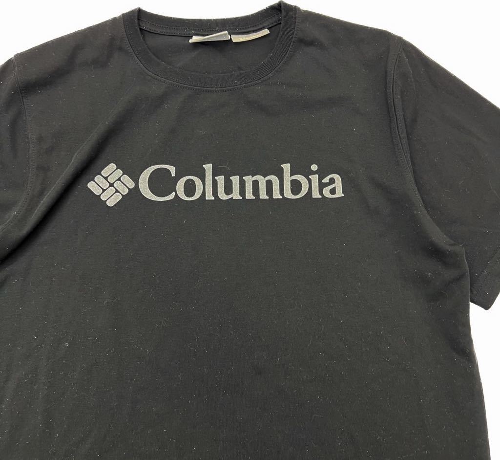 Columbia ☆ OMNI-WICK ベーシック ロゴ 半袖 Tシャツ カットソー ブラック 黒 L 登山 ハイキング アウトドア キャンプ コロンビア■FB36の画像2