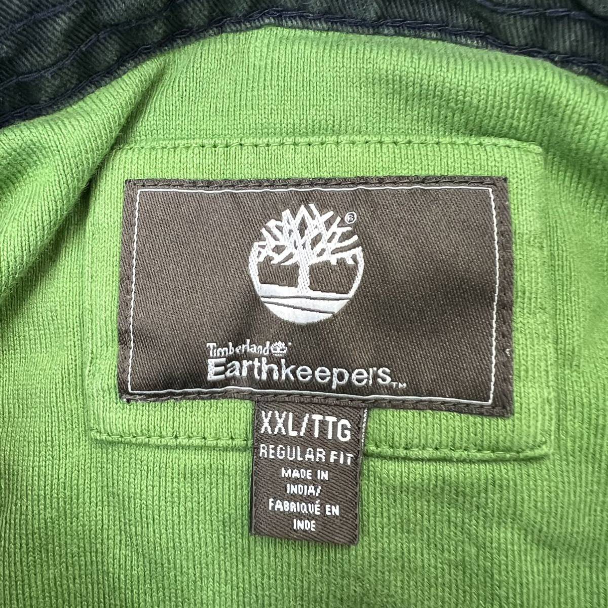 Timberland * мягкий оттенок * рубашка-поло Rugger рубашка короткий рукав зеленый XXL довольно большой American Casual Street б/у одежда стандартный Timberland #AE272