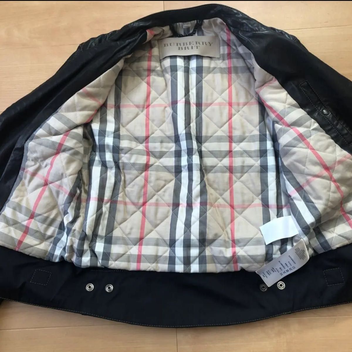 バーバリー　レザージャケット　Burberry Brit 羊革 ダブル ライダースジャケット