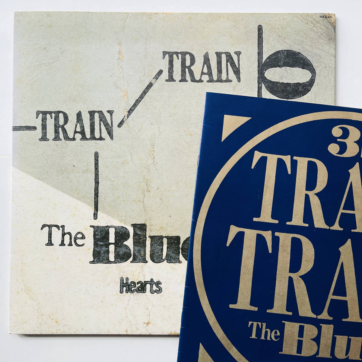 貴重オリジナル盤 ブックレット付き レコード〔 ザ・ブルーハーツ Train-Train 〕メルダック MEL-50 The Blue Hearts / ザ・クロマニヨンズ_画像1