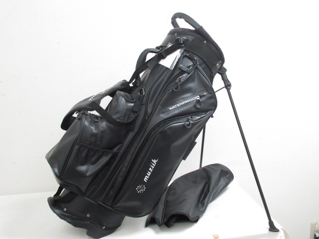 [6681]ムジーク　WATER PROOF STAND キャディバッグ　スタンド式ゴルフバッグ