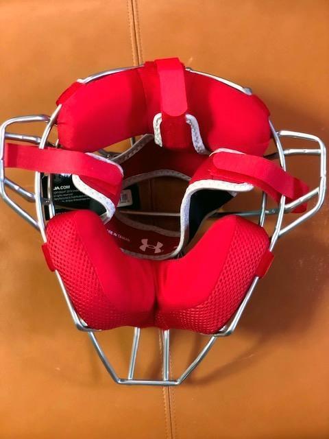 USA limitation sale model * Under Armor ** catcher protector + mask + helmet * for adult * red 