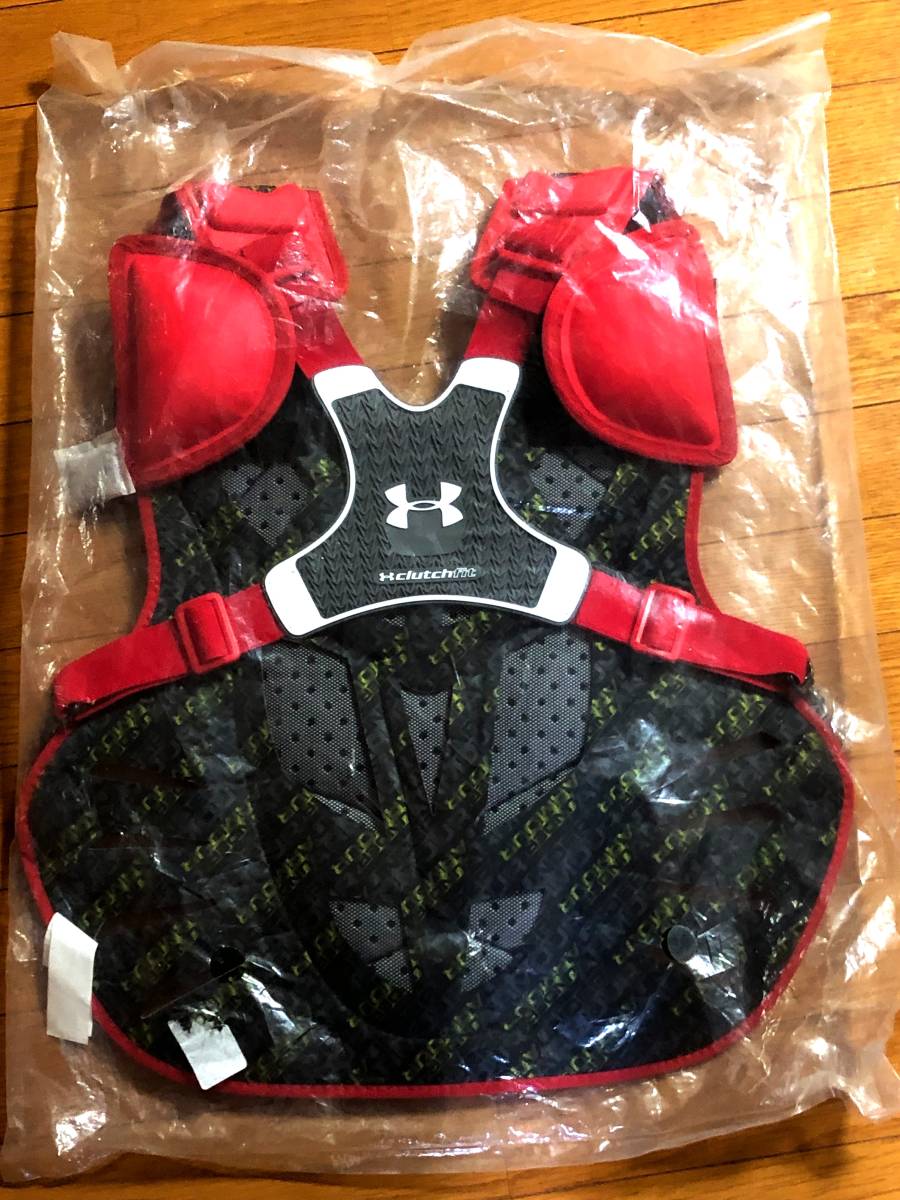 USA limitation sale model * Under Armor ** catcher protector + mask + helmet * for adult * red 