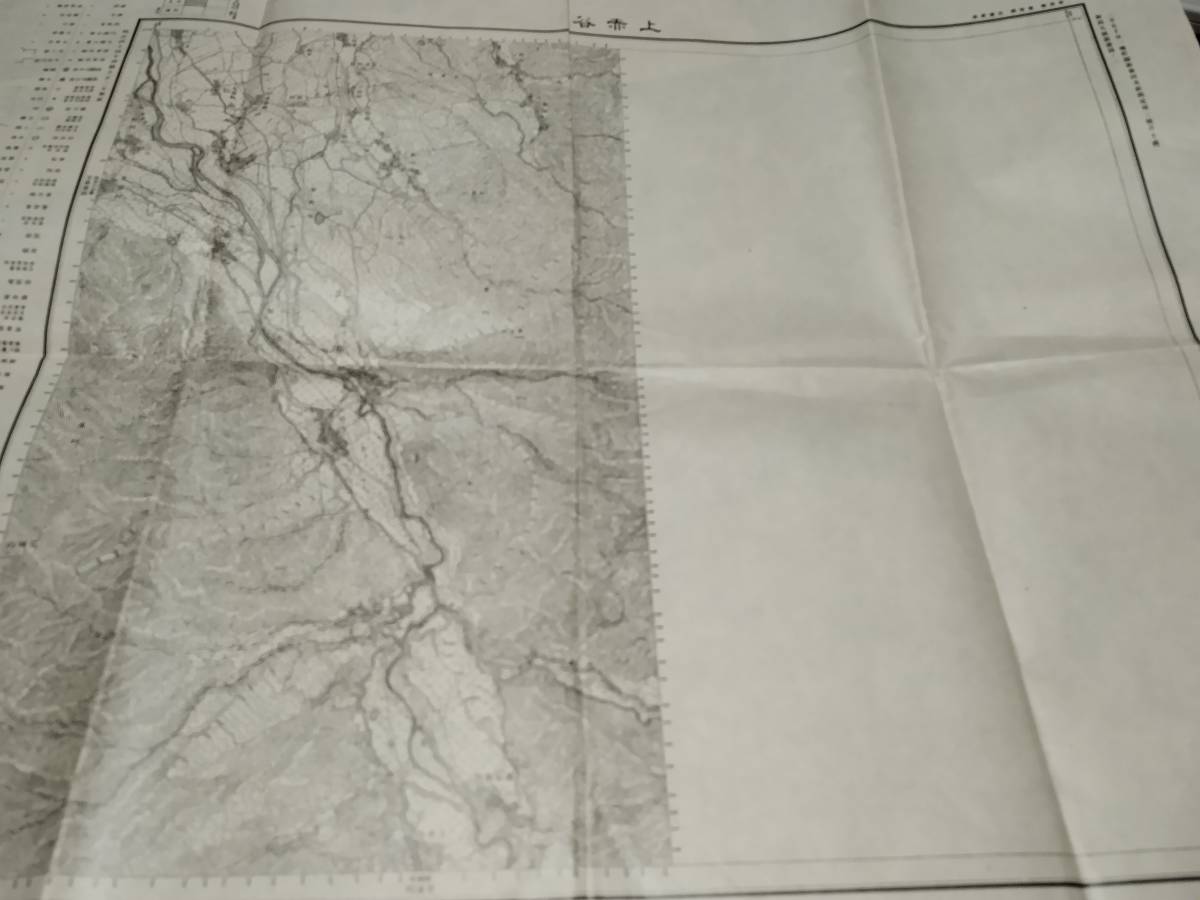 上赤谷　新潟県　古地図　 地形図　　資料58×46cm　明治44年測量　大正3年印刷発行　　　　B2309_画像2