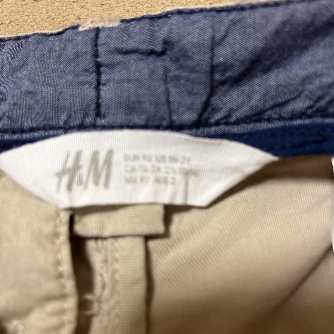 H &M 90cm casual pants beige pants 
