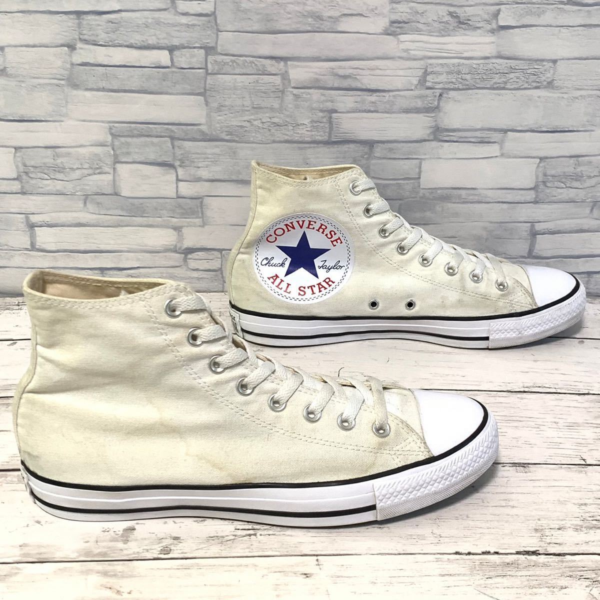 R4505bh【converse コンバース】28.5cm スニーカー ホワイト メンズ 靴 ハイカット シューズ Chuck Taylor チャックテイラー 165696C_画像3