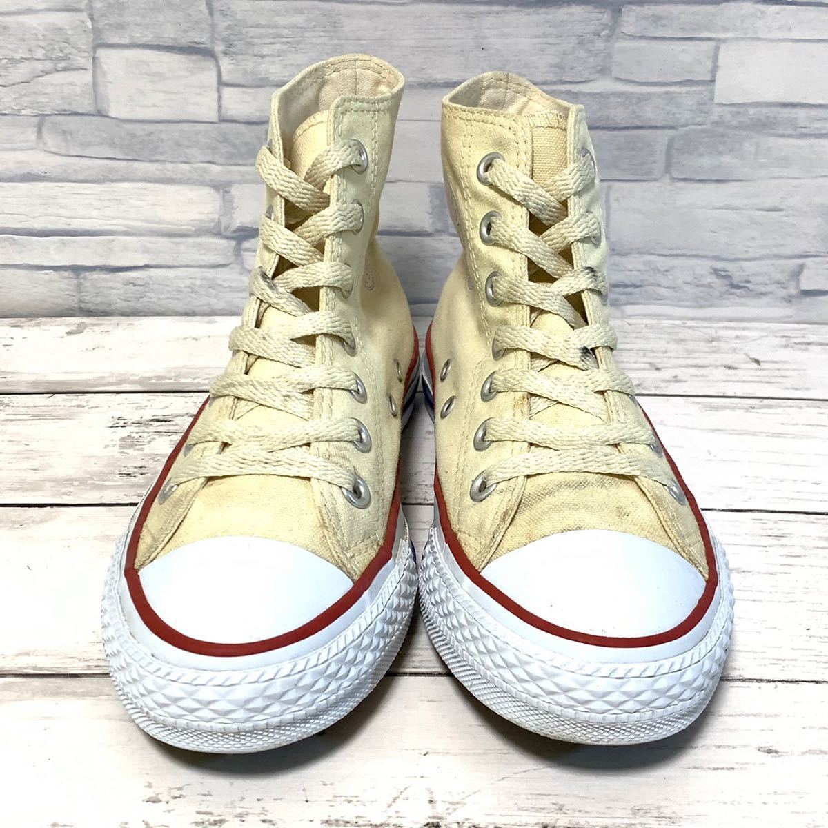 R4510bh【CONVERSE コンバース】23.5cm スニーカー ホワイト レディース 靴 ハイカット シューズ ALLSTAR HI キャンバス オールスター_画像5