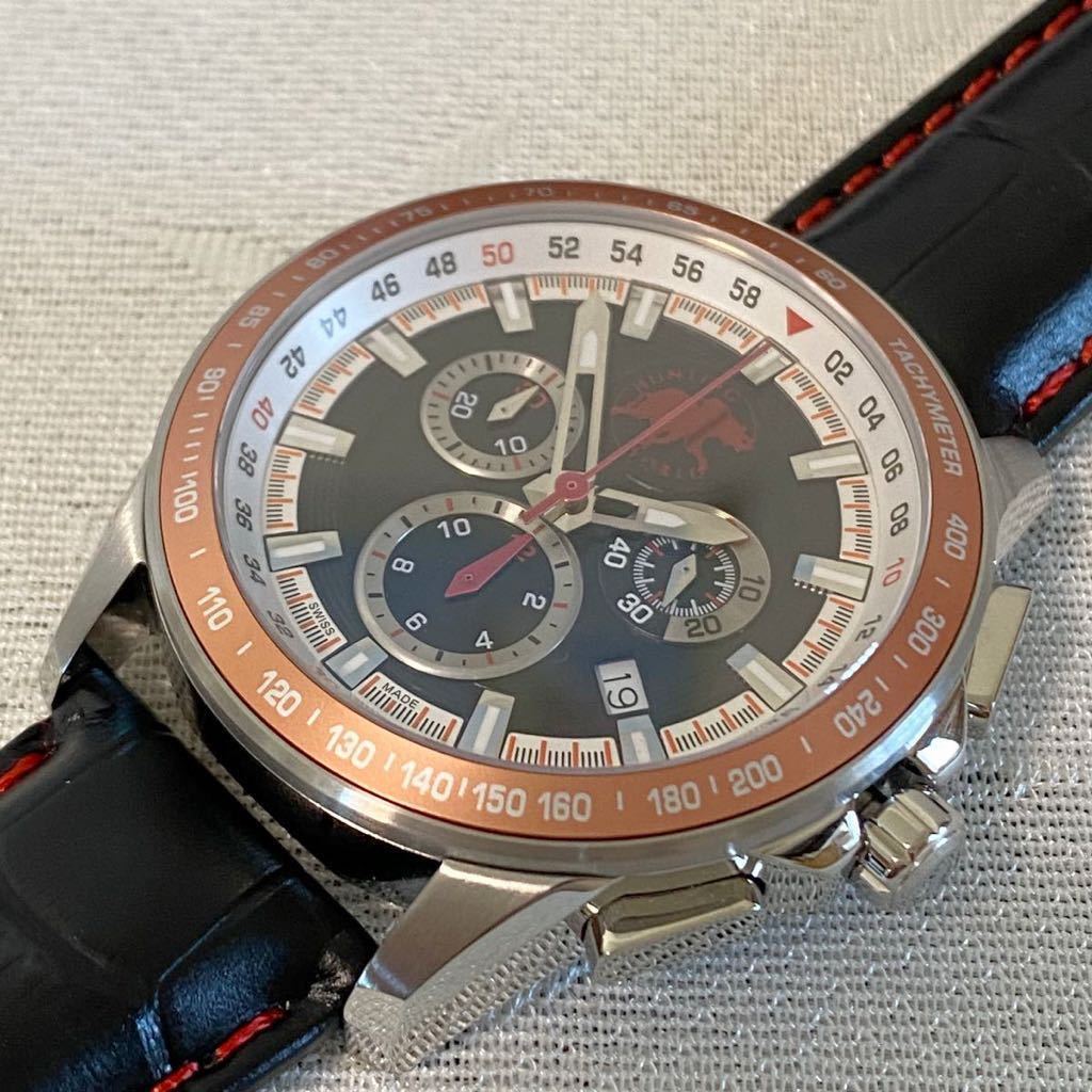 Hunting World ハンティングワールド クロノグラフ 腕時計 42mm HW402BK ステンレス 新品未使用 長期保管品