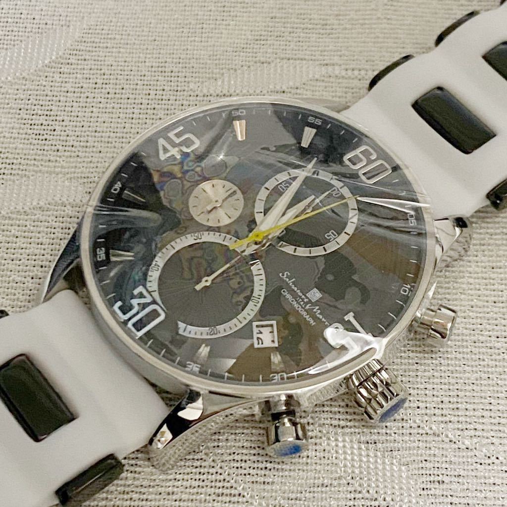 Salvatore Marra サルバトーレマーラ メンズ腕時計 クロノグラフ 42mm SM16111-SSBK 新品未使用