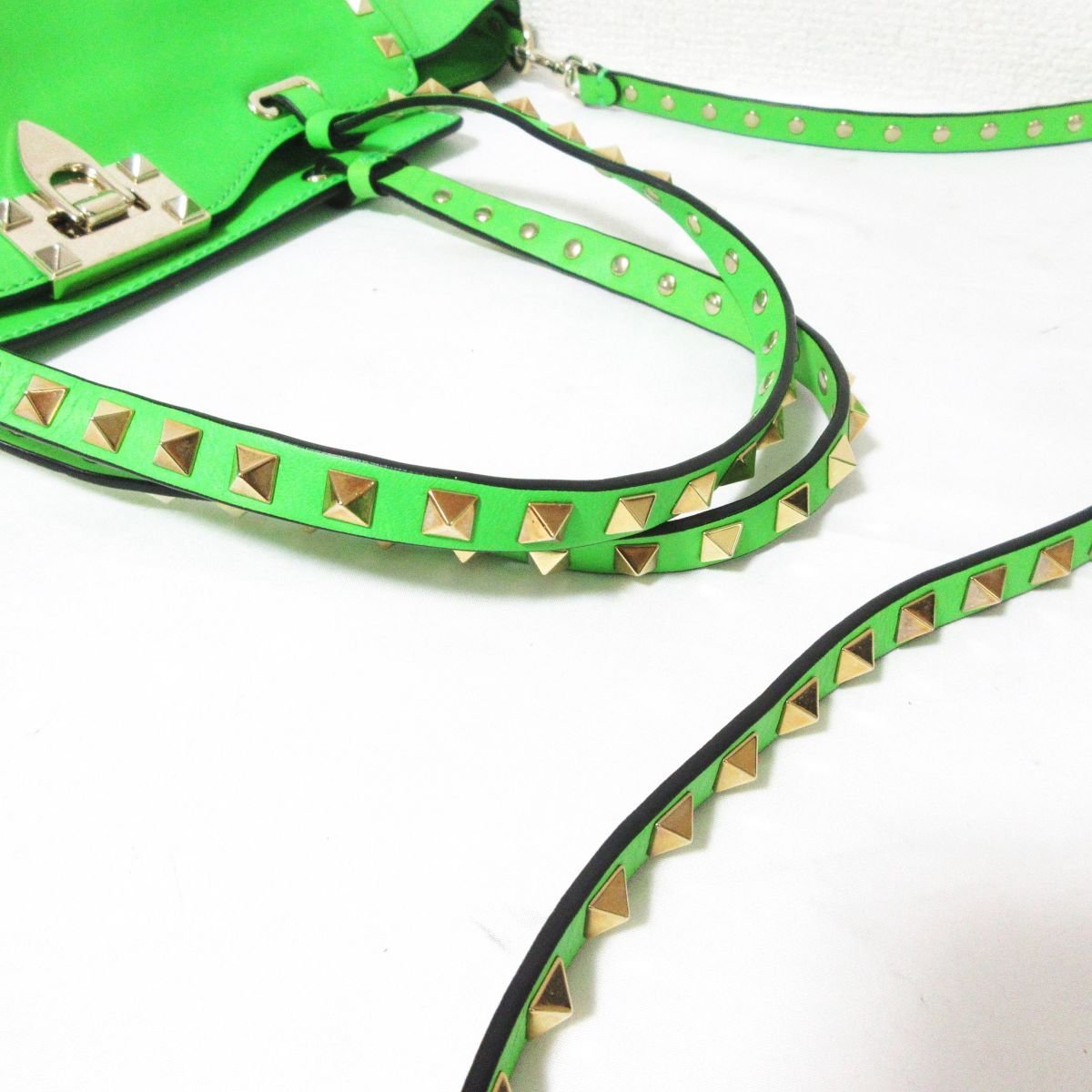 人気商品ランキング 美品 VALENTINO グリーン ハンドバッグ ショルダー