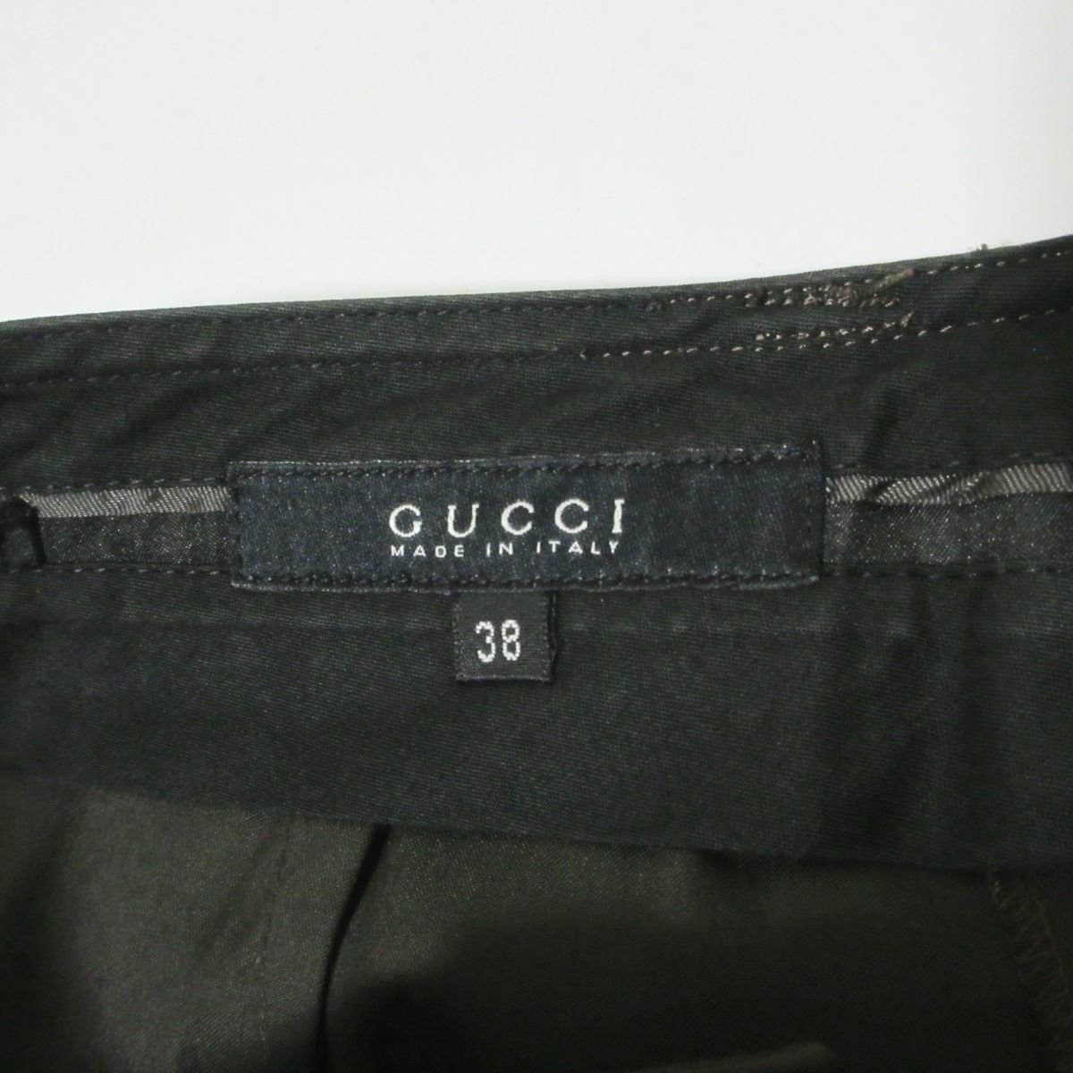 ほぼ美品 GUCCI グッチ トムフォード期 ストレッチ テーラードジャケット×フレアパンツ スラックス スーツ セットアップ 38 ブラウン 901_画像3