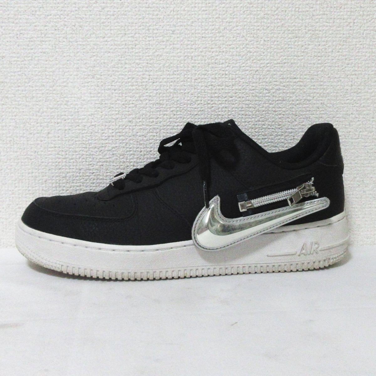 美品 NIKE ナイキ AIR FORCE 1 '07 PREMIUM エアフォース 1 '07プレミアム ローカットスニーカー CW6558-001 25cm ブラック_画像3