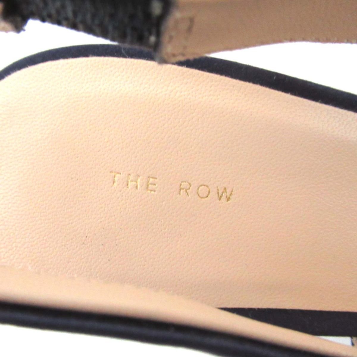 未使用 21-22AW THE ROW ザロウ BOURGEOISE SLING スリングバック サテン ポインテッドトゥ パンプス 39サイズ 26cm相当 ネイビー_画像5