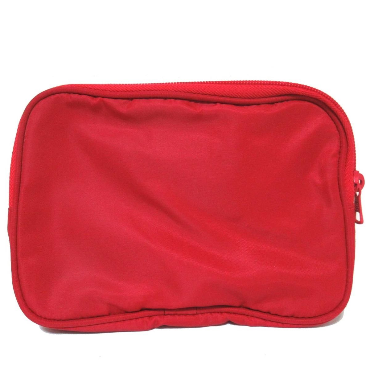  beautiful goods VALENTINO Valentino Logo embroidery make-up pouch multi pouch case red 