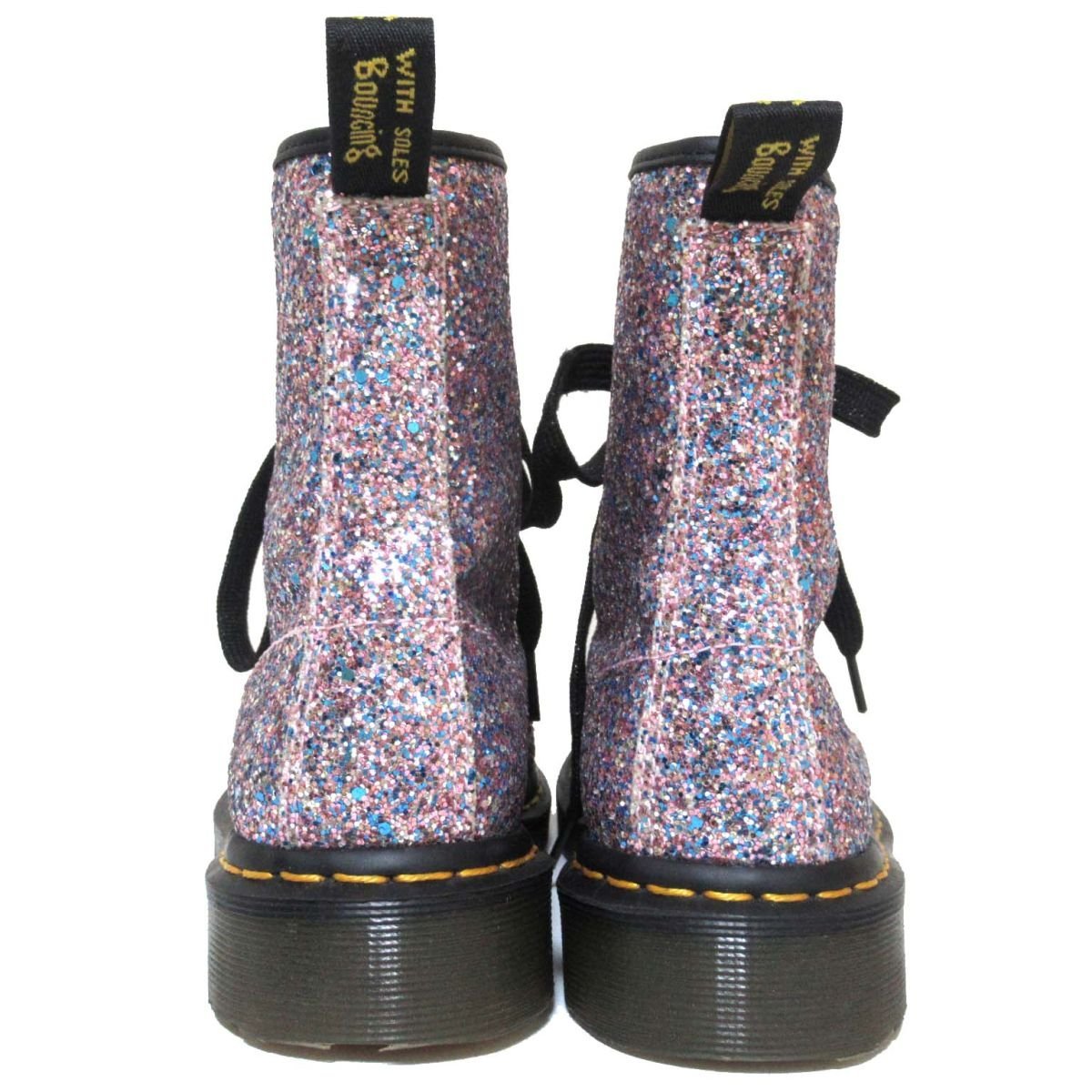 未使用 Dr.Martens ドクターマーチン FARRAH ファラー 6ホール グリッター ショートブーツ 1460 UK5サイズ 24cm相当 マルチカラー_画像3