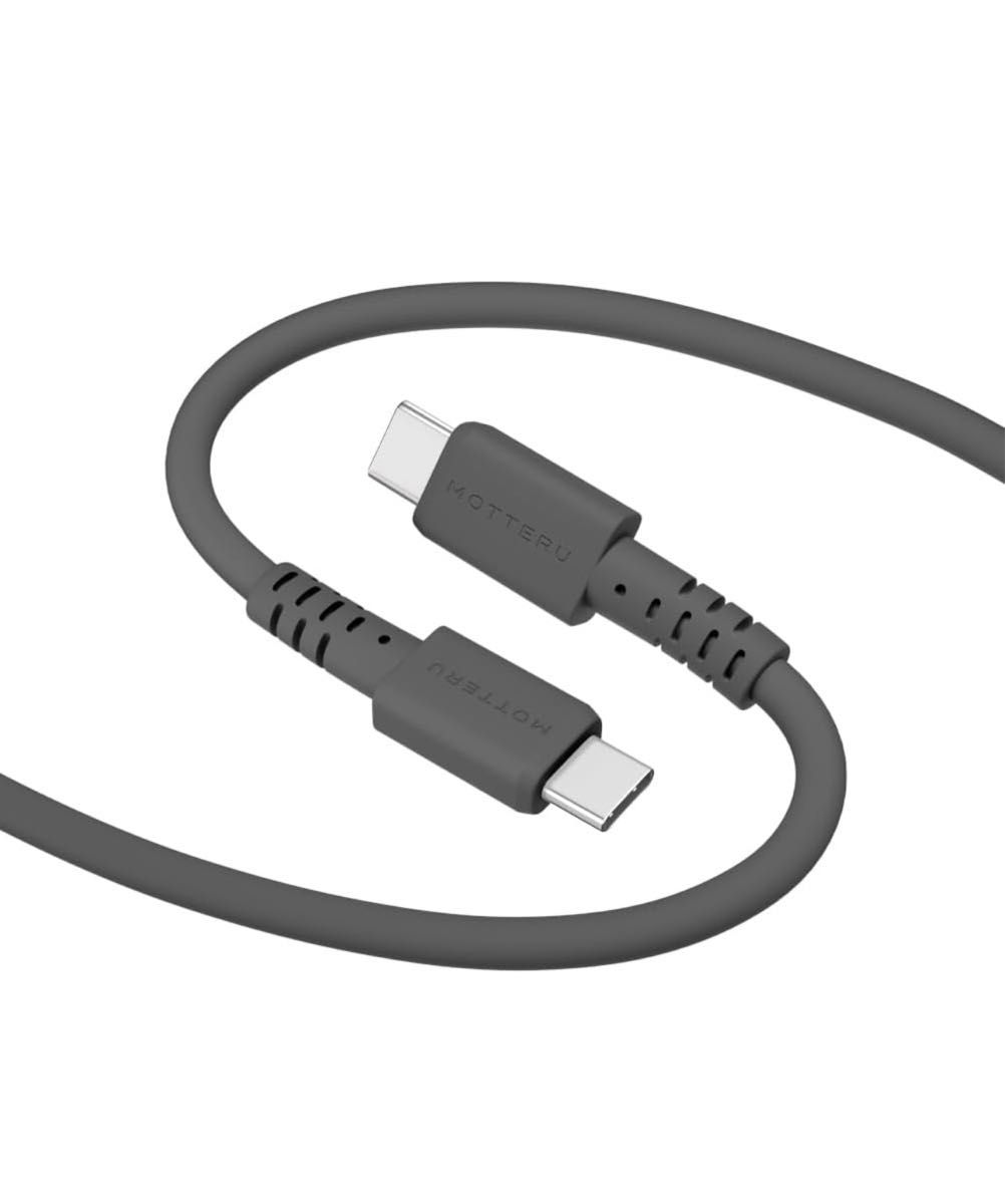 Iphone15 100cm 2本　しなやかで絡まない シリコンケーブル　急速充電 データ転送対応 USB-C to USB-C 