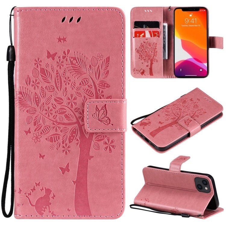 【iPhone12mini】iPhoneケース スマホカバー ピンク ネコ バタフライ 手帳型 ストラップ かわいい おしゃれ 韓国 #0134C #0134_画像2