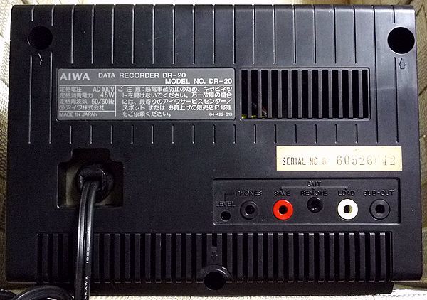 ジャンク】AIWA DR-20 DATA RECORDER MSX データレコーダー 日本製