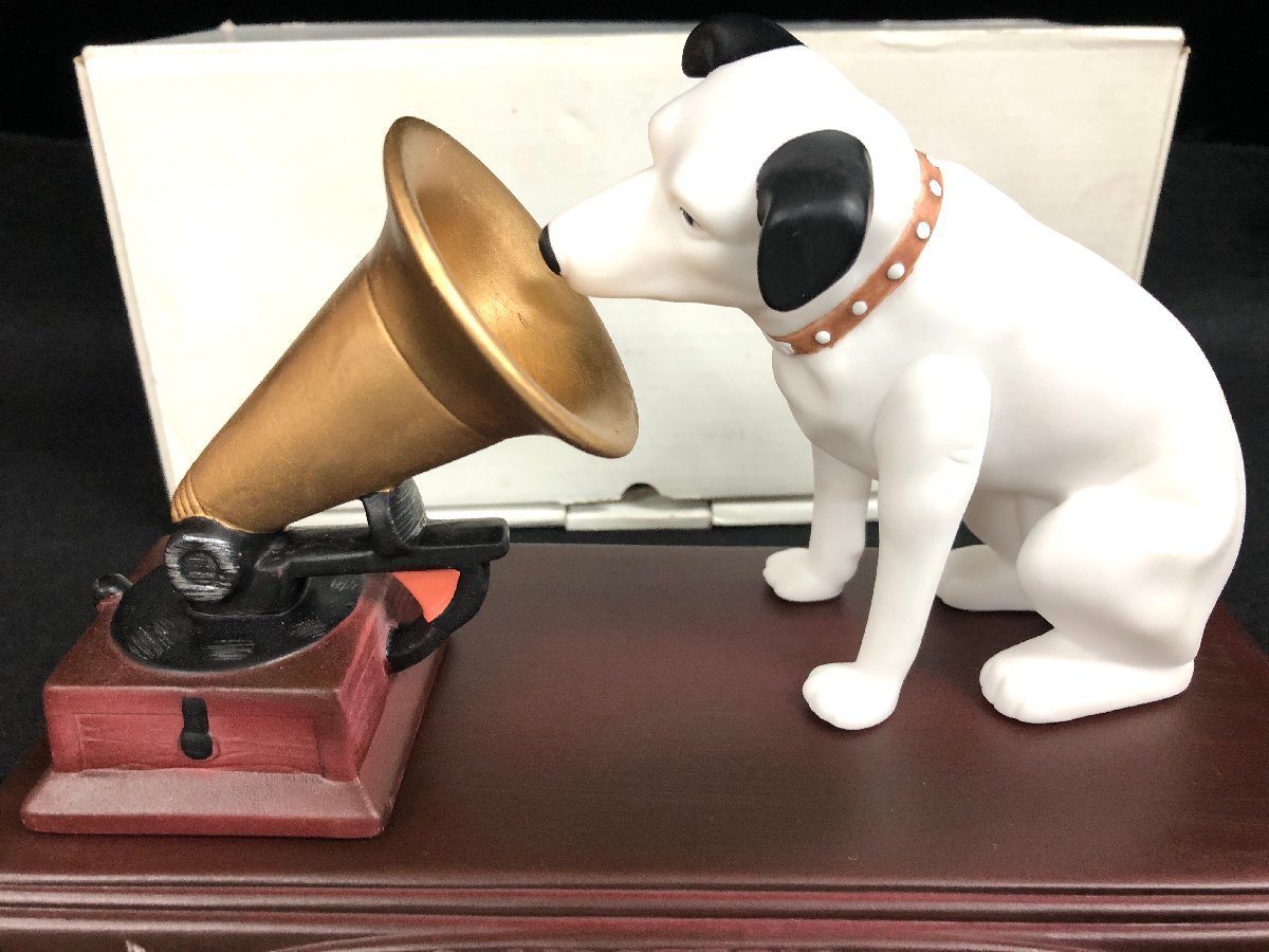 Victorビクター ニッパー犬 蓄音機 置物 陶器製 キャンペーン 非売品-