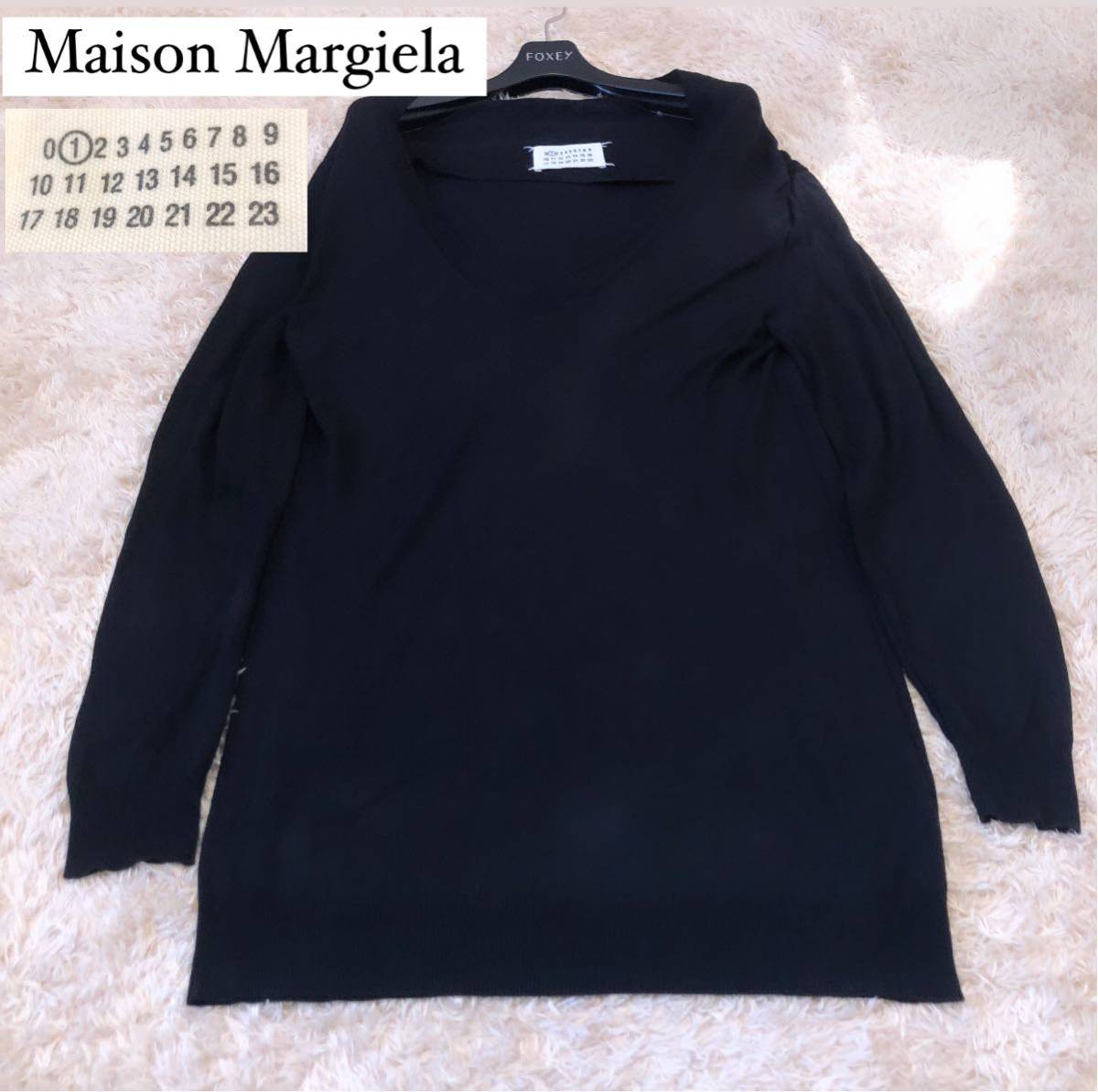 Maison Margiela 薄手ニットワンピース　カレンダータグ　ブラック