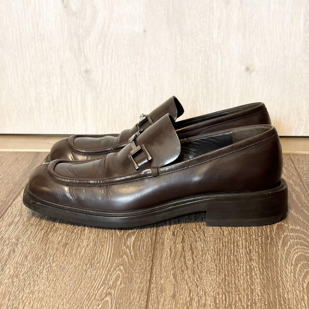 グッチ ホースビット ローファー 革靴 ダークブラウン 35サイズ 22cm-