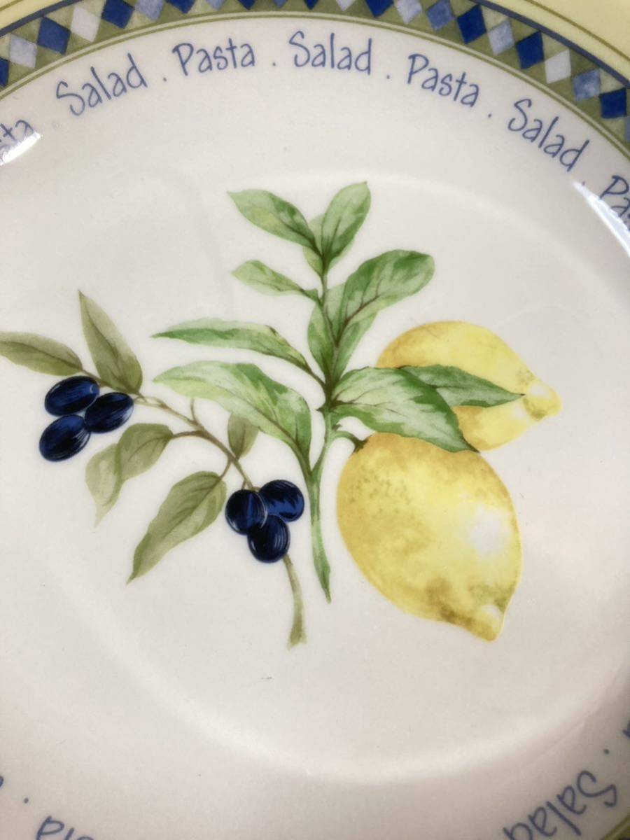 V Royal Doulton {karumina pasta plate 1 sheets } approximately 23.5cm ROYAL DOULTON pasta plate soup plate plate lemon olive 