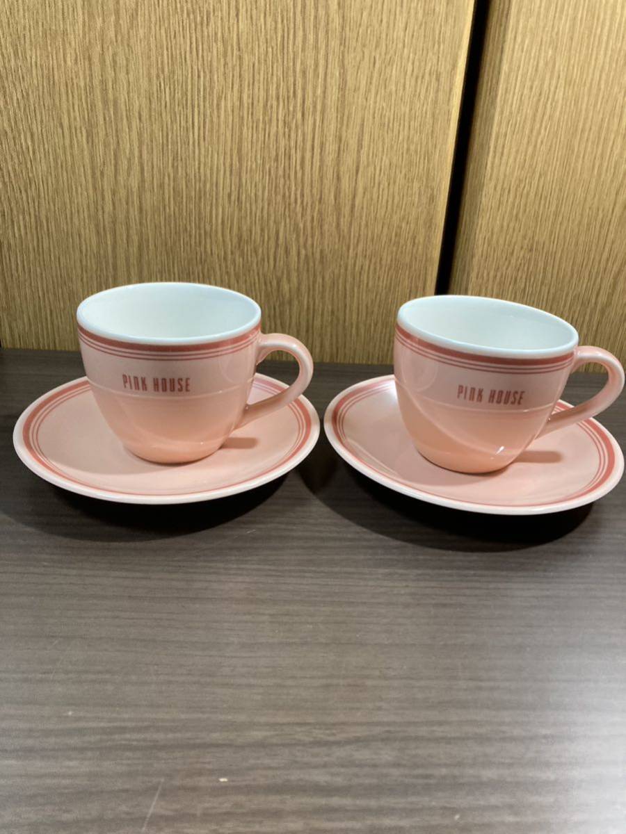 V Pink House { cup & saucer 2 customer } ceramics made pink PINK HOUSE