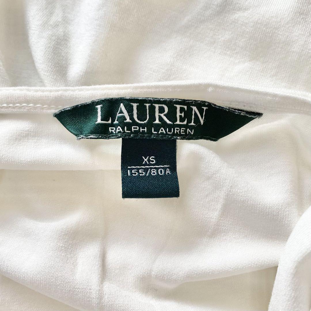 高級婦人服　Lauren Ralph Lauren 長袖トップス　ホワイト　花柄　XS_画像8