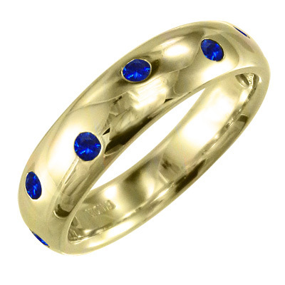 10kイエローゴールド 指輪 サファイア(青) 9月の誕生石_画像3
