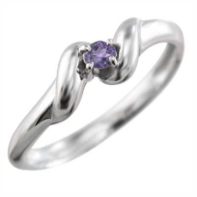 新規購入 指輪 アメジスト(紫水晶) 2月誕生石 Pt900 一粒 アメジスト