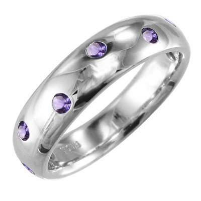 3年保証』 指輪 Pt900 2月の誕生石 アメジスト(紫水晶) アメジスト