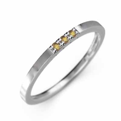 新着商品 平らな指輪 (黄水晶)シトリン 微細 幅約1.5mmリング 11月の