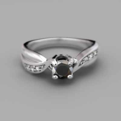 プラチナ900 オーダーメイド 結婚指輪 にも ブラックダイヤモンド 天然ダイヤモンド 中央石約3.8mm_画像3