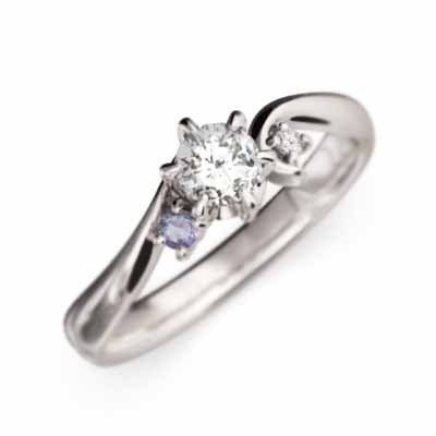 タンザナイト 天然ダイヤモンド オーダーメイド 結婚指輪 にも 12月誕生石 Pt900